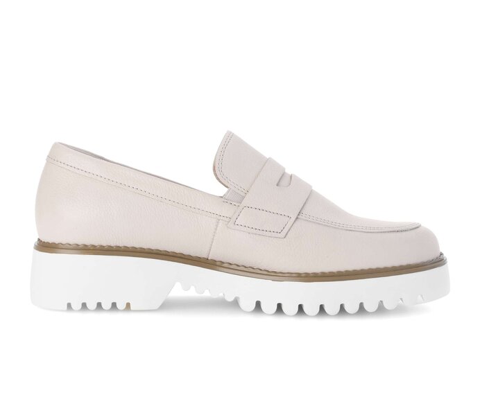 Gabor Damen  Slipper Creme - Glattleder
