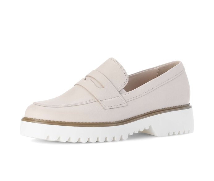 Gabor Damen  Slipper Creme - Glattleder