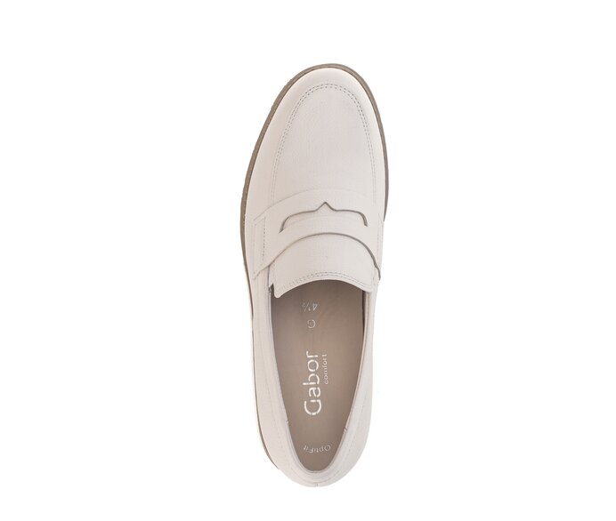 Gabor Damen  Slipper Creme - Glattleder