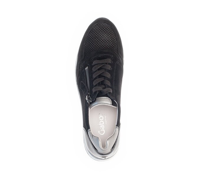 Gabor Damen  Sneaker Low Schwarz - Materialmix Leder