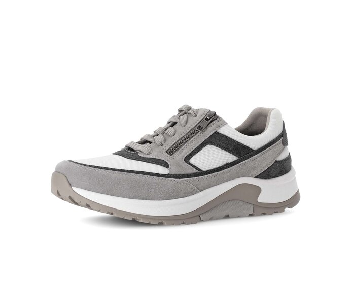 Gabor Herren Rollingsoft Sneaker Low Grau - Materialmix Leder/Textil