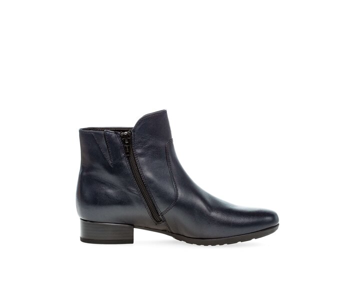 Gabor Damen  Sportliche Stiefelette Blau - Glattleder