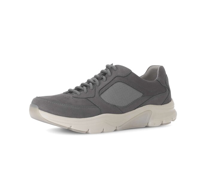 Gabor Herren Rollingsoft Sneaker Low Grau - Materialmix Leder/Textil
