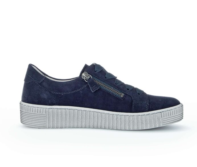 Gabor Damen  Sneaker Low Blau - Rauleder