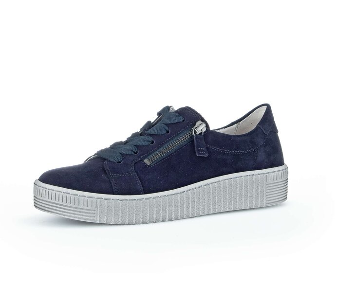 Gabor Damen  Sneaker Low Blau - Rauleder