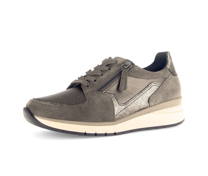 Gabor Damen  Sneaker Low Bronze - Materialmix Leder/Lederimitat