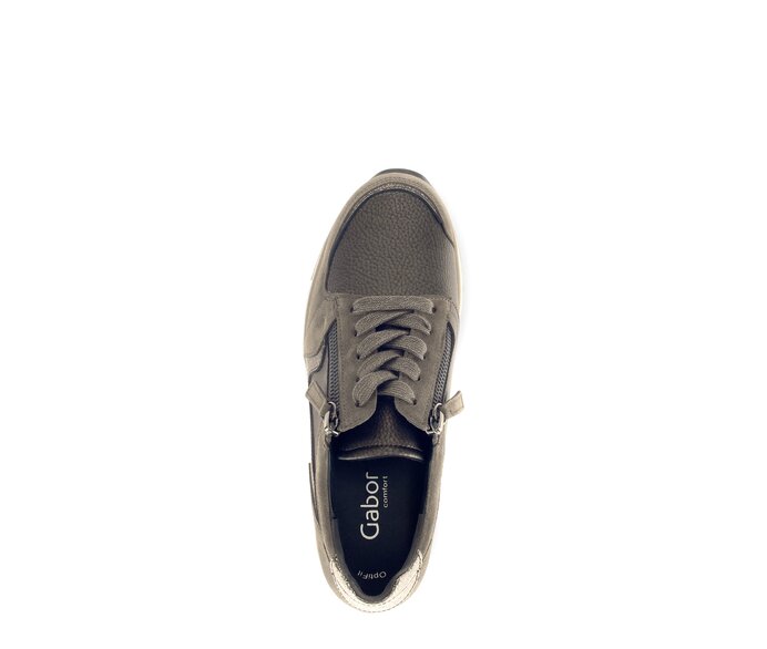 Gabor Damen  Sneaker Low Bronze - Materialmix Leder/Lederimitat