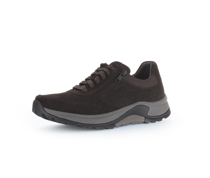 Gabor Herren Rollingsoft Sneaker Low Braun - Materialmix Leder/Textil