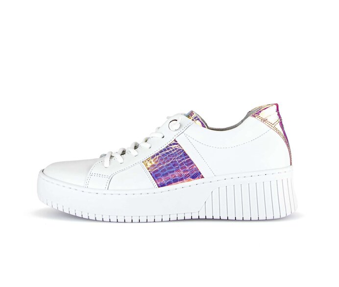 Gabor Damen Sneaker Low Weiß - Materialmix Leder