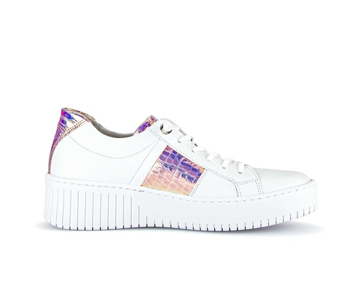 Gabor Damen  Sneaker Low Weiß - Materialmix Leder