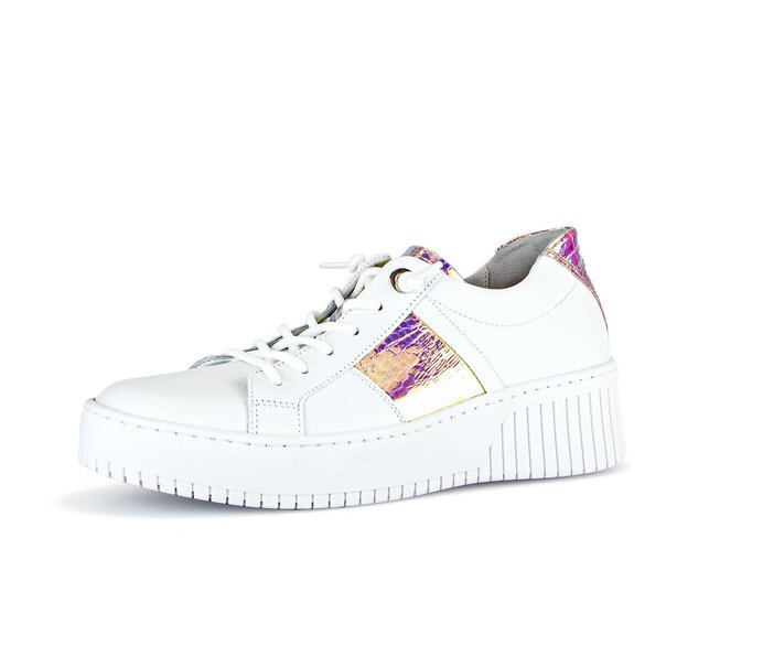 Gabor Damen  Sneaker Low Weiß - Materialmix Leder