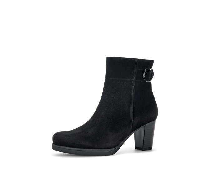 Gabor Damen  Plateau Stiefelette Schwarz - Rauleder