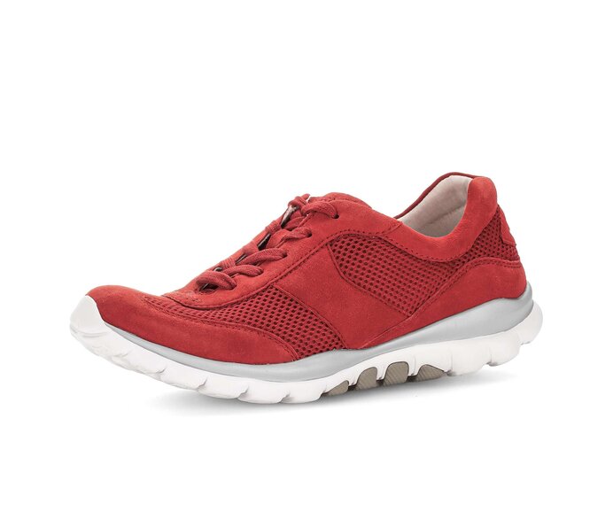 Gabor Damen  Sneaker Low Rot - Materialmix Leder/Lederimitat