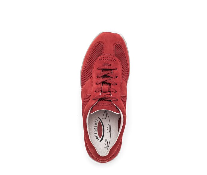Gabor Damen  Sneaker Low Rot - Materialmix Leder/Lederimitat