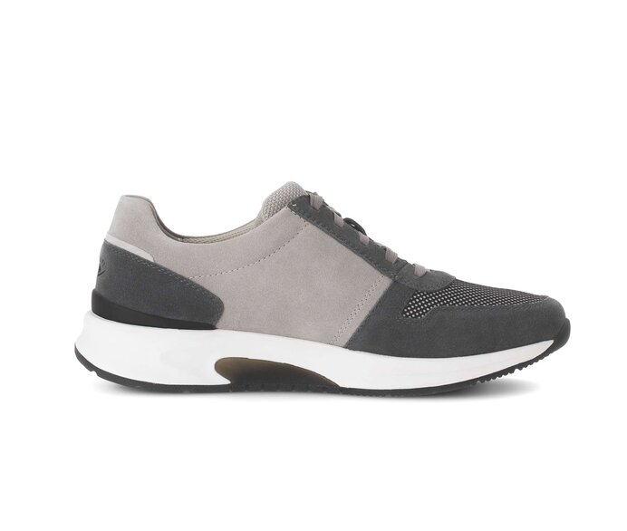 Gabor Herren Rollingsoft Sneaker Low Grau - Materialmix Leder/Textil