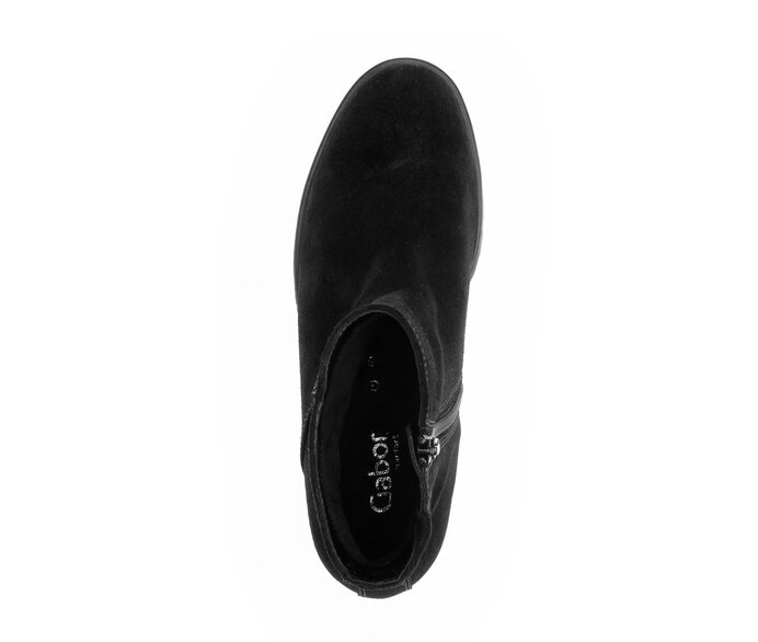 Gabor Damen  Plateau Stiefelette Schwarz - Rauleder