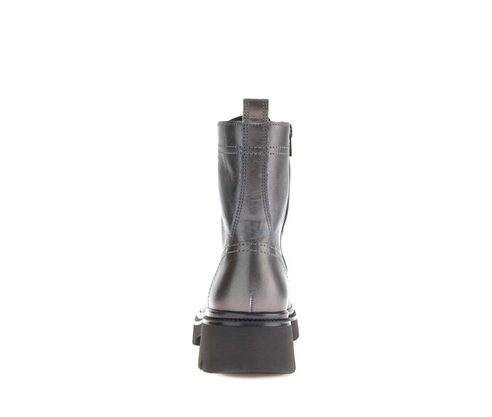 Gabor Damen  Schnürstiefelette Silber - Glattleder