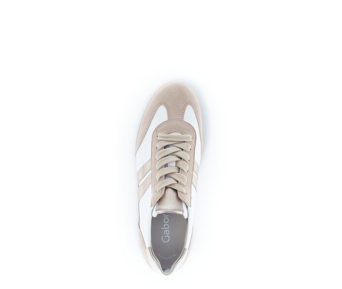 Gabor Damen  Sneaker Low Beige - Materialmix Leder