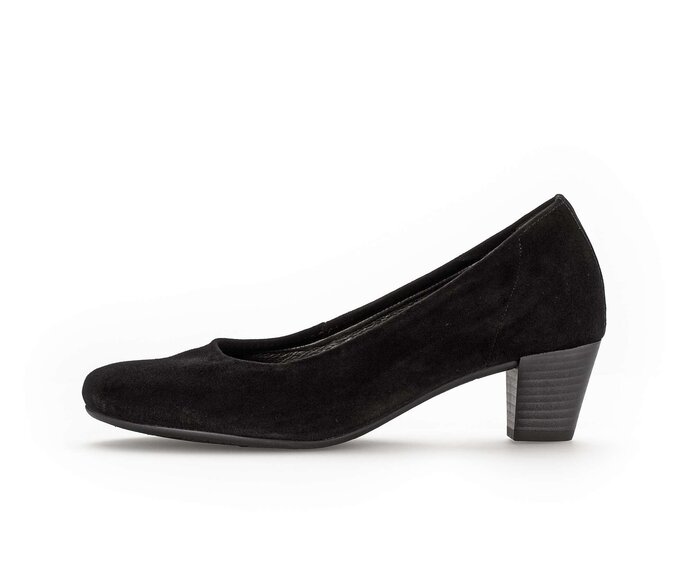 Gabor Damen Eleganter Pumps Schwarz - Rauleder