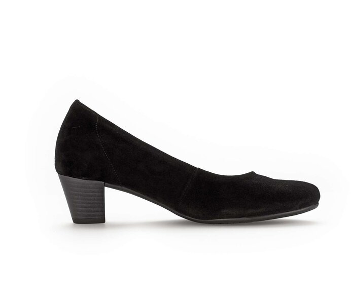 Gabor Damen  Eleganter Pumps Schwarz - Rauleder