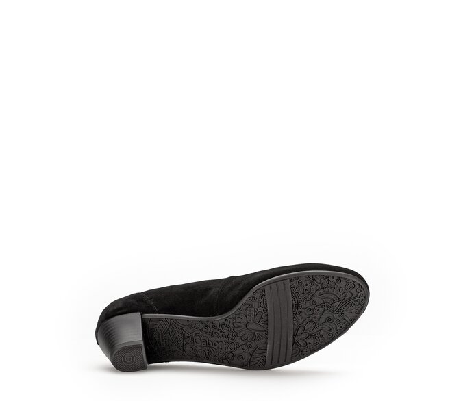 Gabor Damen  Eleganter Pumps Schwarz - Rauleder