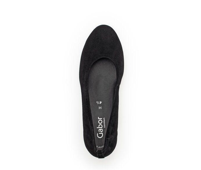 Gabor Damen  Eleganter Pumps Schwarz - Rauleder