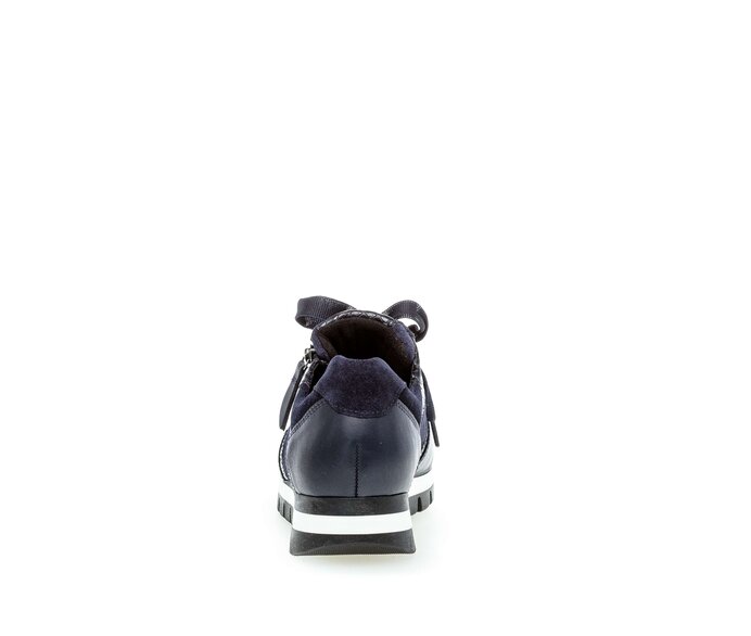 Gabor Damen  Sneaker Low Blau - Materialmix Leder