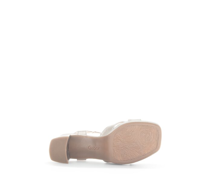 Gabor Damen  Plateau Sandale Gold - Effektleder