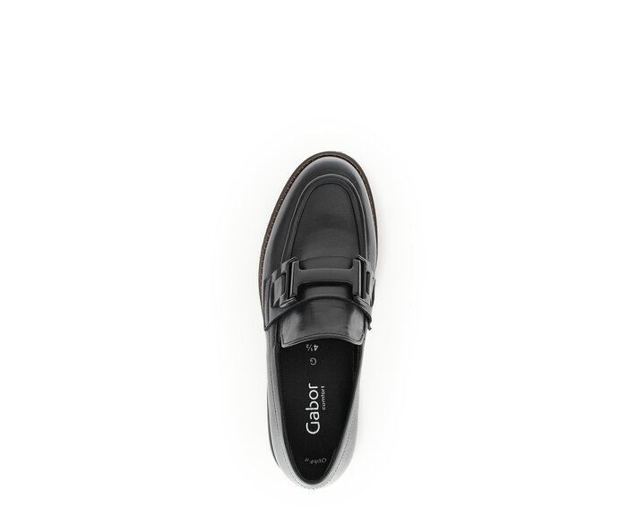 Gabor Damen  Loafer Schwarz - Glattleder