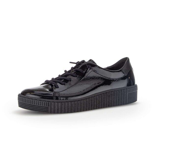 Gabor Damen  Sneaker Low Schwarz - Materialmix Leder