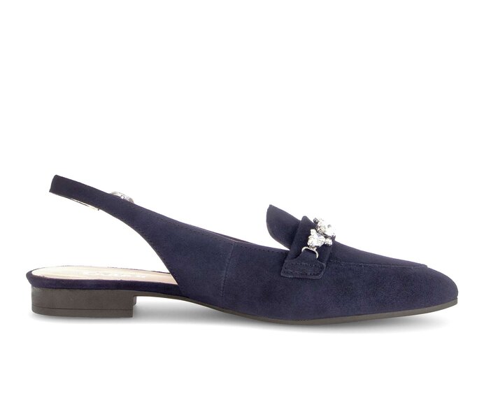 Gabor Damen  Slingpumps Blau - Rauleder