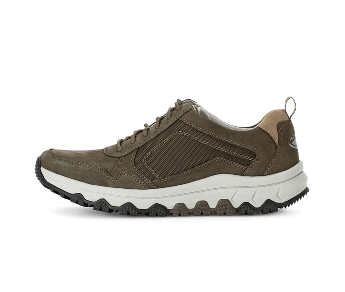 Gabor Herren Rollingsoft Sneaker Low Grün - Materialmix Leder/Textil
