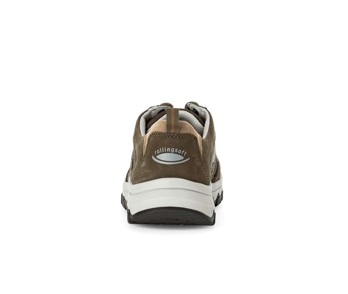 Gabor Herren Rollingsoft Sneaker Low Grün - Materialmix Leder/Textil