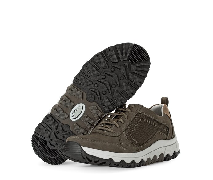 Gabor Herren Rollingsoft Sneaker Low Grün - Materialmix Leder/Textil
