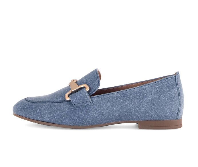 Gabor Damen Slipper Blau - Rauleder