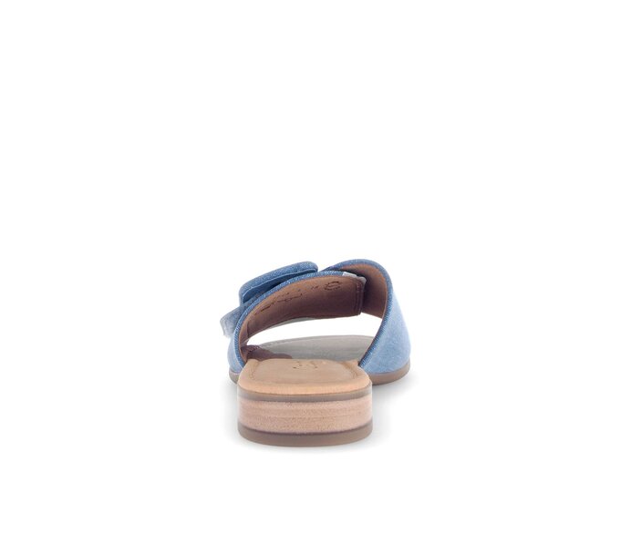 Gabor Damen  Pantolette Blau - Materialmix Leder