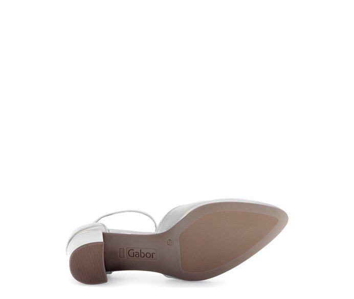 Gabor Damen  Spangenpumps Silber - Effektleder