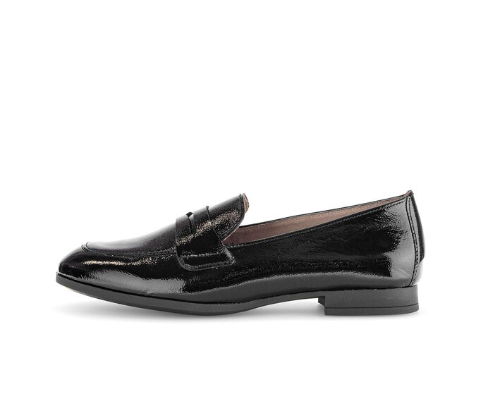 Gabor Damen Slipper Schwarz - Lackleder