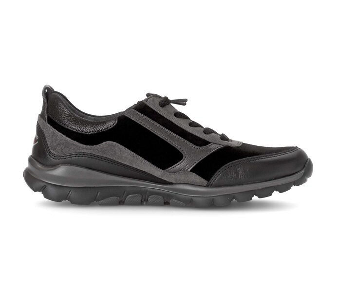 Gabor Damen  Sneaker Low Schwarz - Materialmix Leder