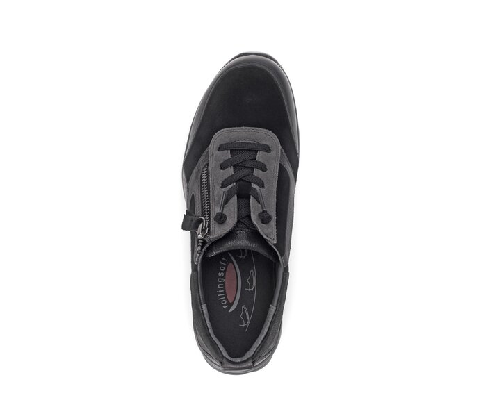 Gabor Damen  Sneaker Low Schwarz - Materialmix Leder
