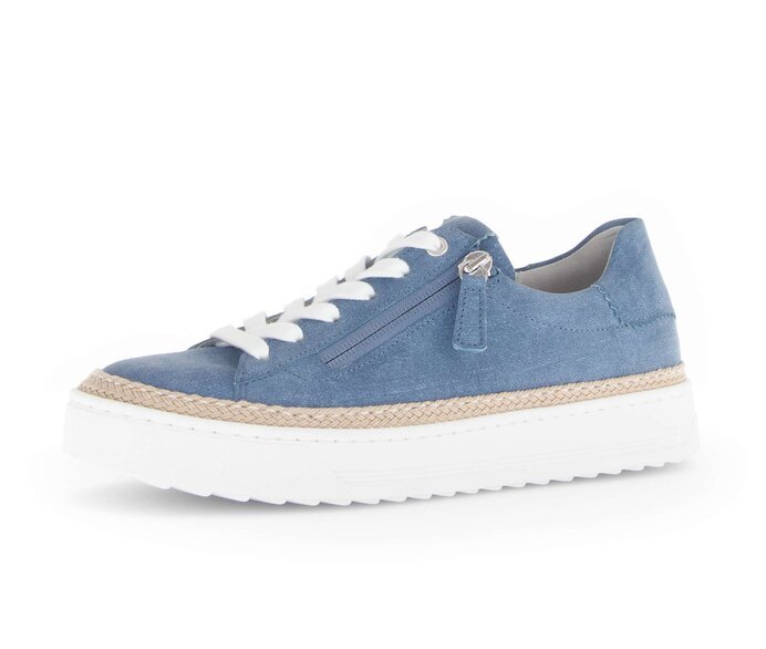 Gabor Damen  Sneaker Low Blau - Rauleder