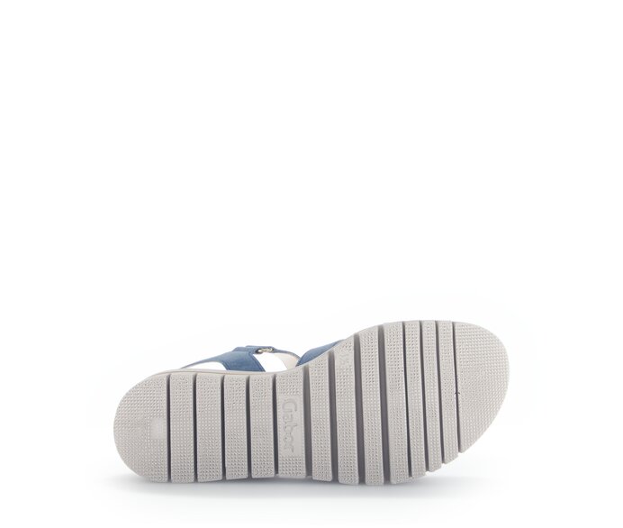 Gabor Damen  Plateau Sandale Blau - Rauleder