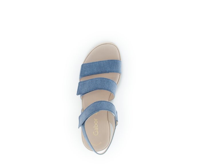 Gabor Damen  Plateau Sandale Blau - Rauleder