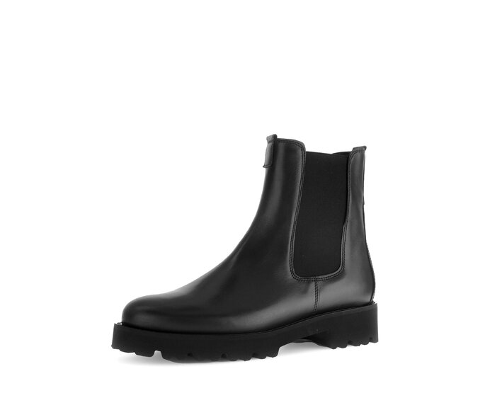 Gabor Damen  Chelsea Boot Schwarz - Glattleder