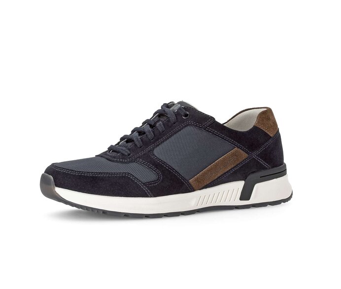Pius Gabor Herren Sneaker Low Blau - Materialmix Leder/Textil