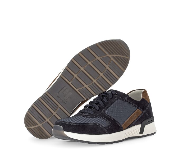 Pius Gabor Herren Sneaker Low Blau - Materialmix Leder/Textil