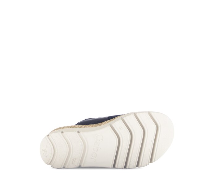Gabor Damen  Zehentrenner Blau - Materialmix Leder