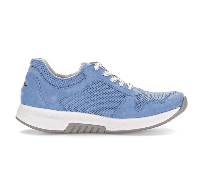Gabor Damen  Sneaker Low Blau - Materialmix Lederimitat