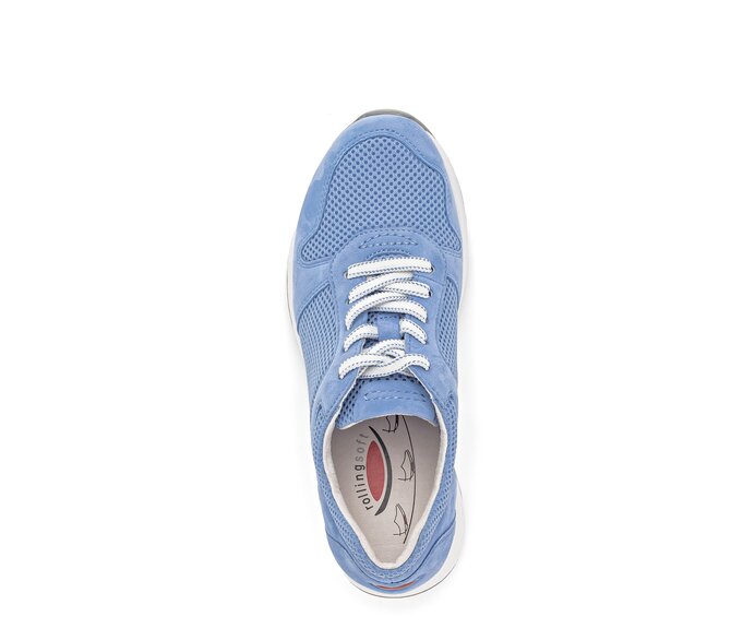 Gabor Damen  Sneaker Low Blau - Materialmix Lederimitat