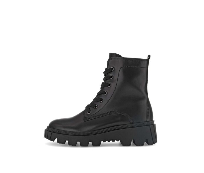 Gabor Damen Schnürstiefelette Schwarz - Glattleder